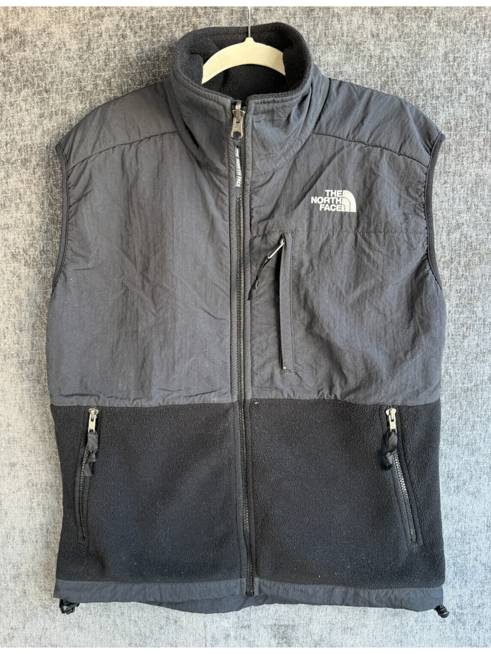 VTG Made in USA The North Face Womens Medium Denali Fleece Vest Black Full Zip